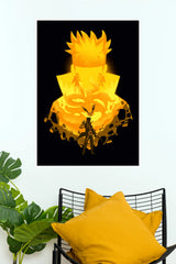 Naruto Uzumaki Golden Kurama Chakra Wall Poster (Anime Posters)