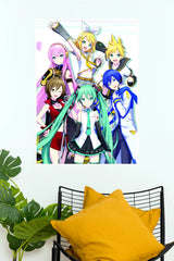 Hatsune Miku Vocaloid Friends Anime Wall Poster (Anime Posters)