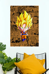 Super Saiyan Goku Manga Collage Poster (Anime Posters)