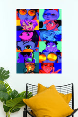 Dandadan Neon Pop Anime Collage Poster (Anime Posters)