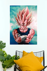 Majin Vegeta Super Saiyan Warrior | Dragon Ball Z Wall Poster (Anime Posters)