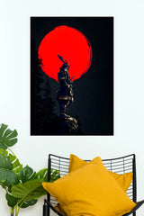 Blood Moon Samurai Warrior Wall Poster (Anime Posters)