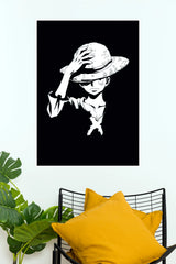 Dark Luffy Straw Hat Shadow Wall Poster (Anime Posters)