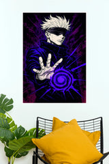 Gojo Satoru Dark Spiral Power Wall Poster (Anime Posters)