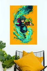 Giyu Tomioka Water Breathing Fury Wall Poster (Anime Posters)