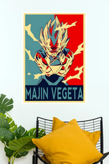 Majin Vegeta Super Saiyan Power Edition Wall Poster (Anime Posters)
