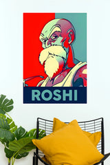 Master Roshi Legendary Turtle Hermit Retro Edition Wall Poster (Anime Posters)