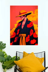 Monkey D. Luffy Akatsuki Red Cloud Samurai Edition Wall Poster (Anime Posters)