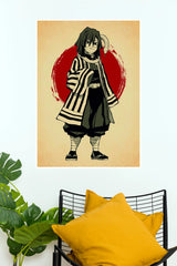 Obanai Iguro Serpent Hashira Red Sun Edition Wall Poster (Anime Posters)