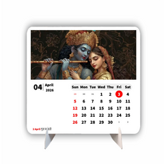 Radha Krishna Premium Table Desk Calendar