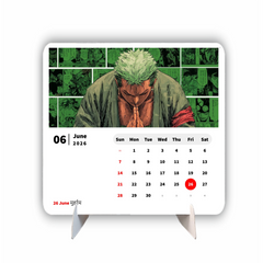 Wano Arc Zoro Premium Table Desk Calendar