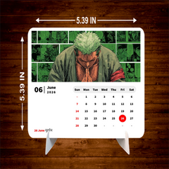 Wano Arc Zoro Premium Table Desk Calendar