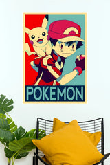 Ash Ketchum and Pikachu Pokémon Adventure Wall Poster (Anime Posters)