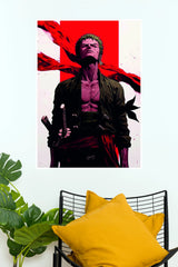 Roronoa Zoro Crimson Samurai Wall Poster (Anime Posters)