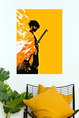 Zenitsu Agatsuma Thunder Breathing Shadow Wall Poster (Anime Posters)