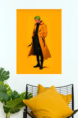 Roronoa Zoro Yellow Drift Stylish Anime Wall Poster (Anime Posters)