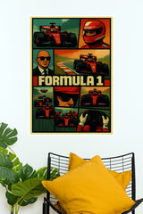 Track Titans Ferrari Racing Wall Poster (Formula Poster)
