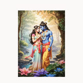 Radha Krishna Metal Poster