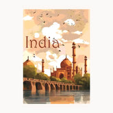 Taj Mahal India Metal Postar
