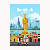 Bangkok Thailand Metal Poster