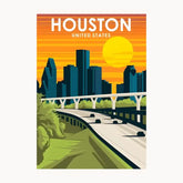 Houston United States Metal Poster