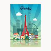 Paris Eiffel Tower Metal Poster