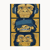 Three Monkeys Metal Poster