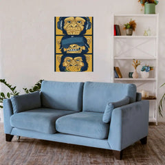 Three Monkeys Metal Poster