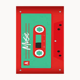 Music Radio Button Metal Poster