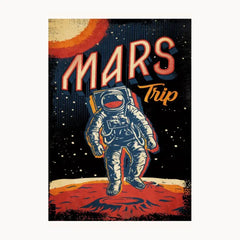 Mars Trip Metal Poster