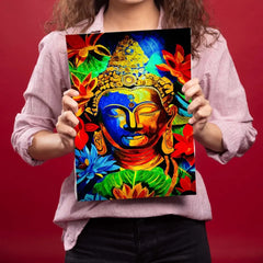 Gautam Buddha Colour Full Paint Metal Poster