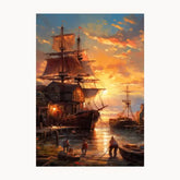 Sunshine With Big Ship Metal Poster