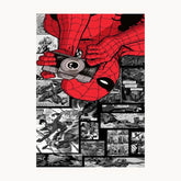Spider Man With Camera Metal Poster
