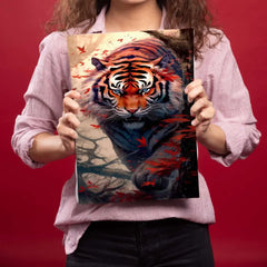 Danger Tiger Metal Poster