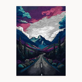 Big Mountain In Road Metal Poster