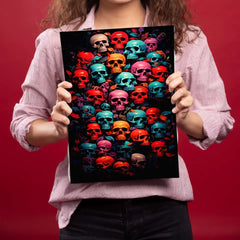 Colourfull Skulls Metal Poster