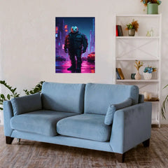 Man With Mask Metal Poster