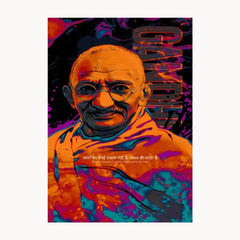 Mahatma Gandhi Metal Poster