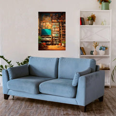Many Books Room Metal Poster
