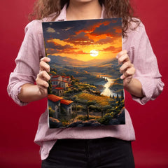Beautiful Nature With Beautiful Homes Metal Poster
