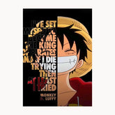 Monday D. Luffy Metal Poster