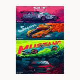 Sports Cars Metal Poster