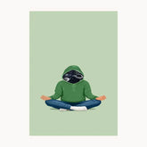 Space With Yoga Pose Metal Poster