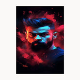 King Of Cricket Virat Kohli Metal Poster