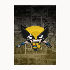 X Man Wolverine Cartoon Metal Poster