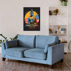 Colour Full Gautam Buddha Metal Poster