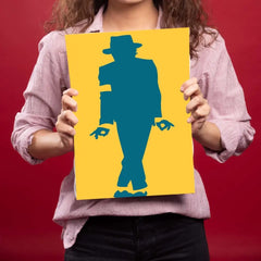 Blue Jocker Metal Poster