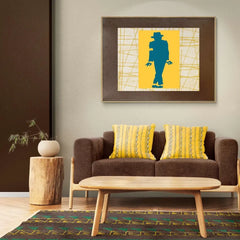 Blue Jocker Metal Poster