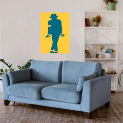 Blue Jocker Metal Poster