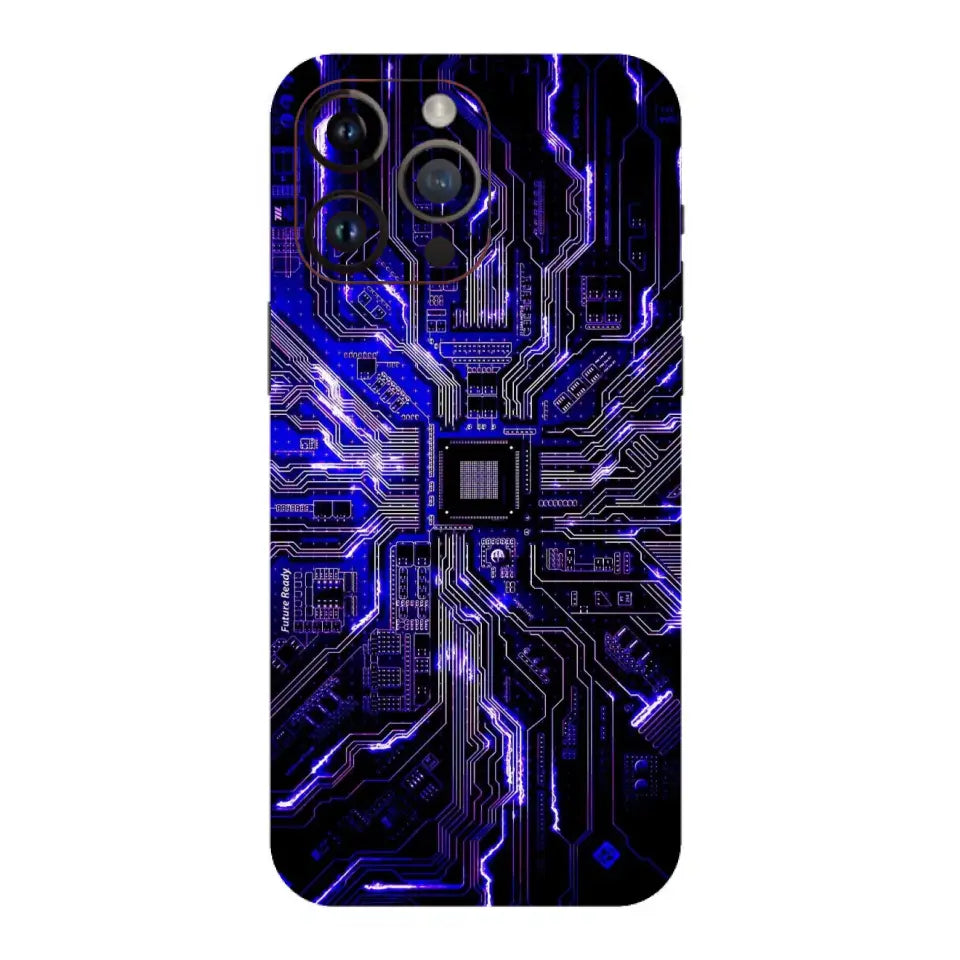 Blue Circuit Mobile Skin